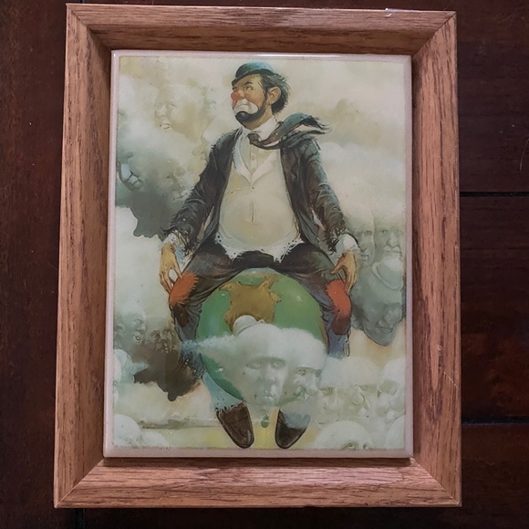 Robert Owen TOP OF THE WORLD hobo clown art - Picture 6 of 10